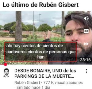 Rubén Gispert y TheGrefg difunden el bulo de que hay "cientos de muertos" en el parking de Bonaire