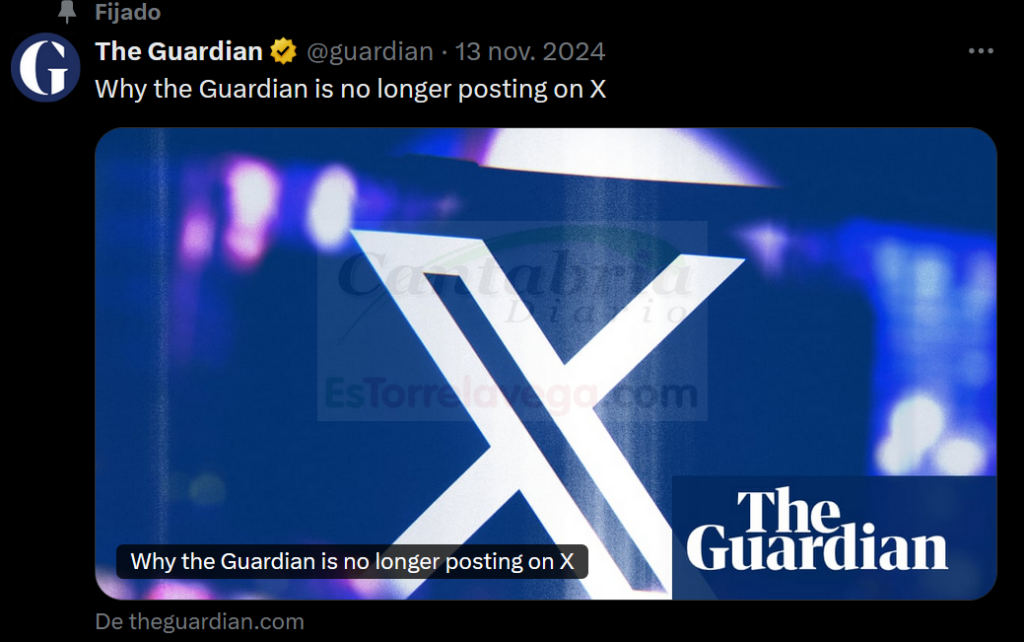 Periódicos relevantes como The Guardian o La Vanguardia en España han dejado de nutrir a Twitter con noticias. El magnate Elon Musk pretende que los periodistas paguemos por nutrir a su red X de noticias de calidad.