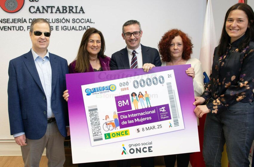 La ONCE presenta en Cantabria su cupón dedicado al 8 de marzo, Día Internacional de las Mujeres