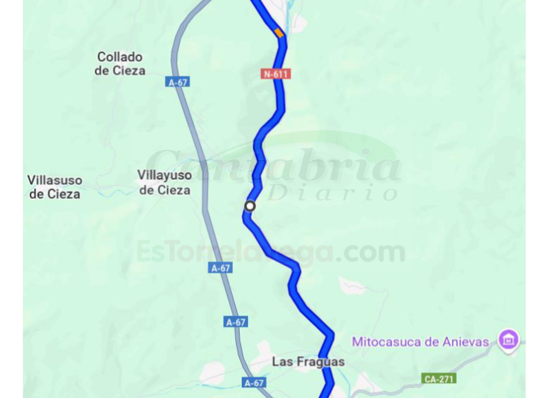  El lunes, afectaciones al tráfico en la autovía A-67 por obras en los túneles de Gedo y Pedredo