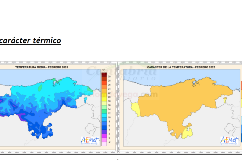 Febrero fue muy cálido y muy seco en Cantabria